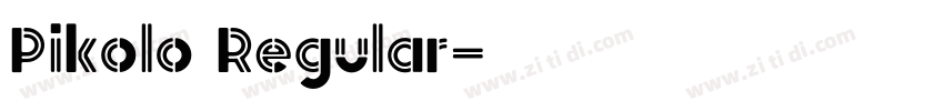 Pikolo Regular字体转换